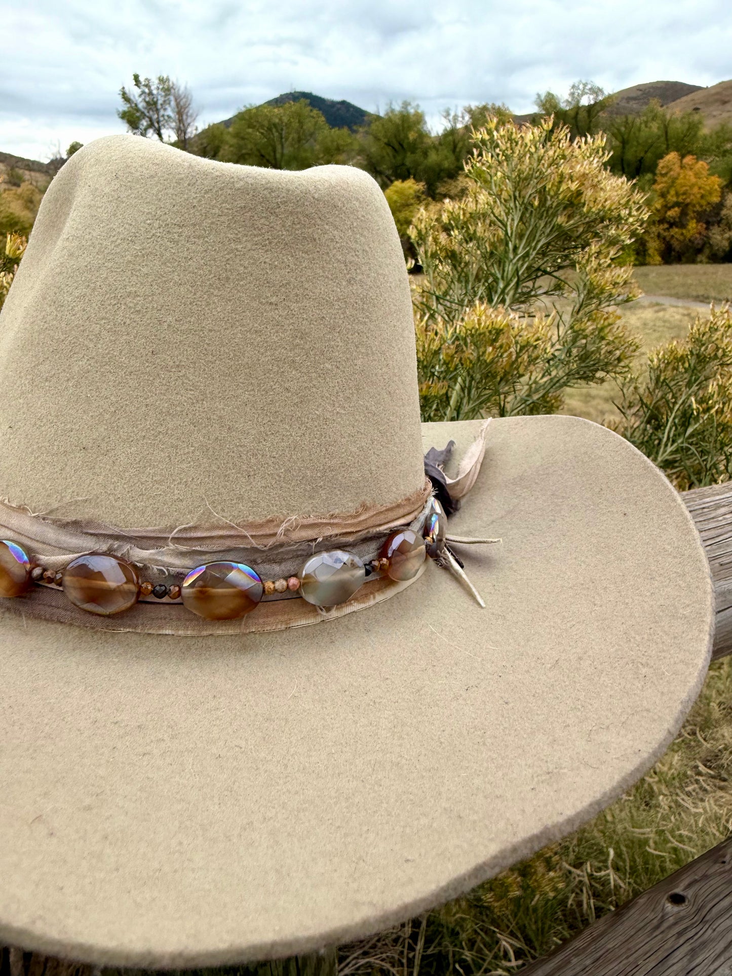 Agate + Bronzite Hat Band