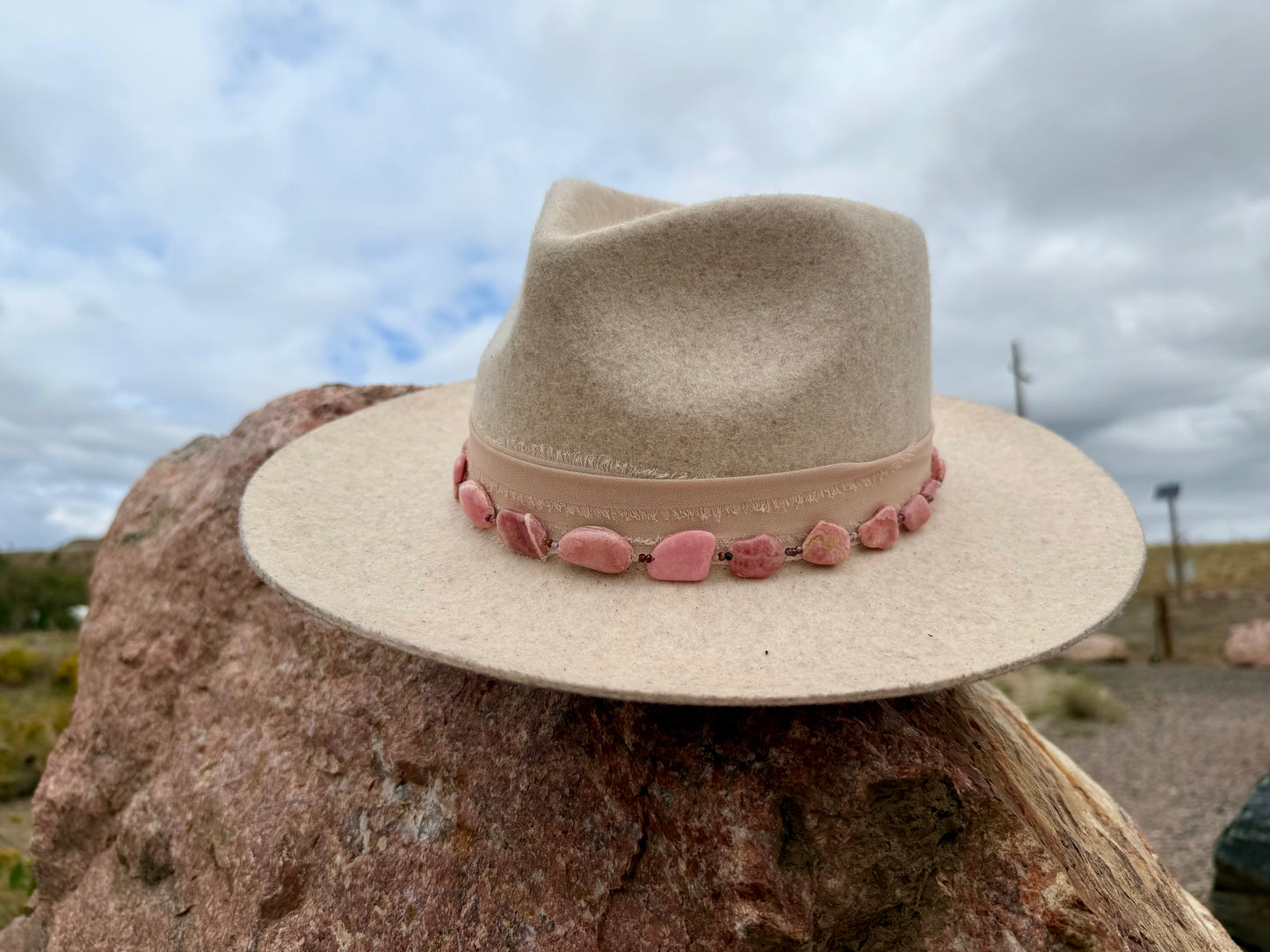 Rhodonite + Garnet Hat Band