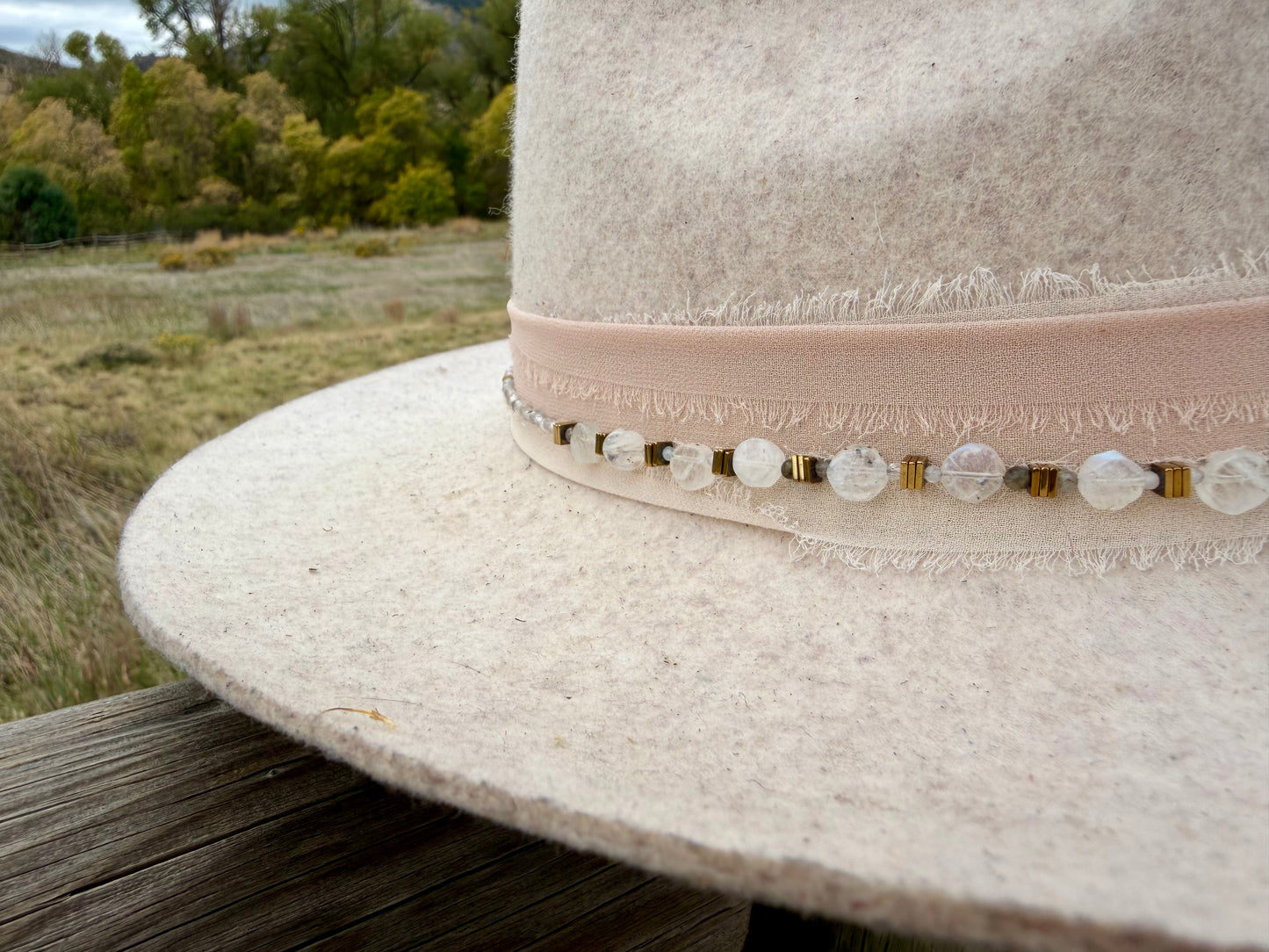 Moonstone + Labradorite Hat Band