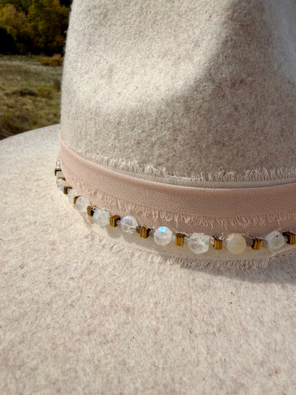 Moonstone + Labradorite Hat Band