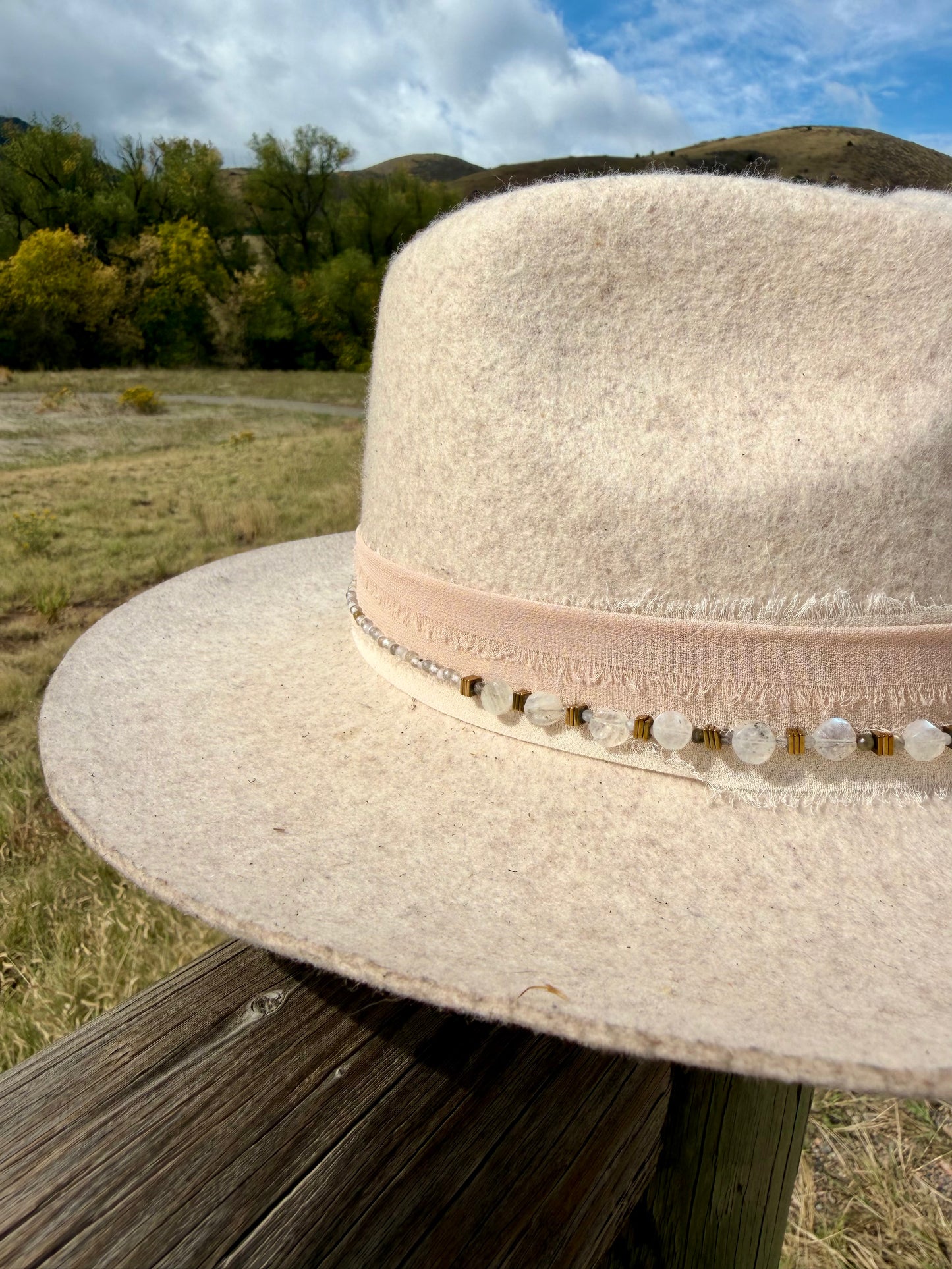 Moonstone + Labradorite Hat Band