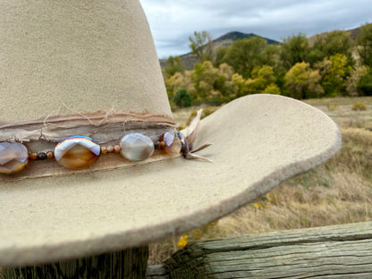 Agate + Bronzite Hat Band
