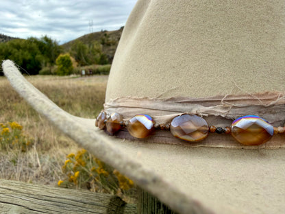 Agate + Bronzite Hat Band