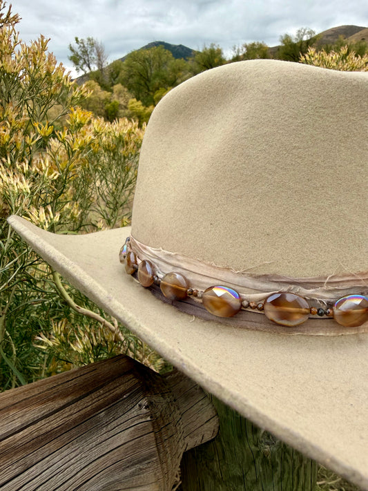 Agate + Bronzite Hat Band