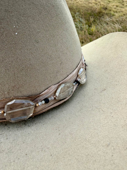 Quartz + Labradorite + Tigers Eye Hat Band
