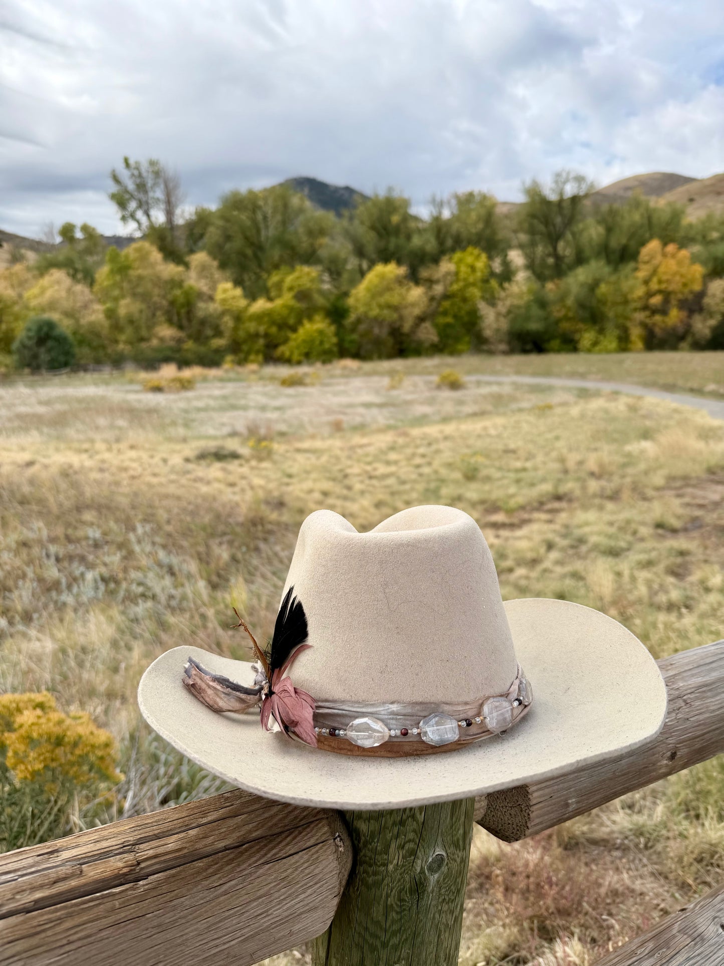 Quartz + Labradorite + Tigers Eye Hat Band