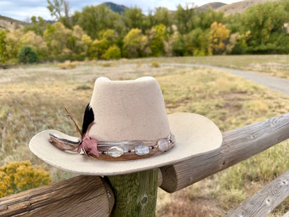 Quartz + Labradorite + Tigers Eye Hat Band