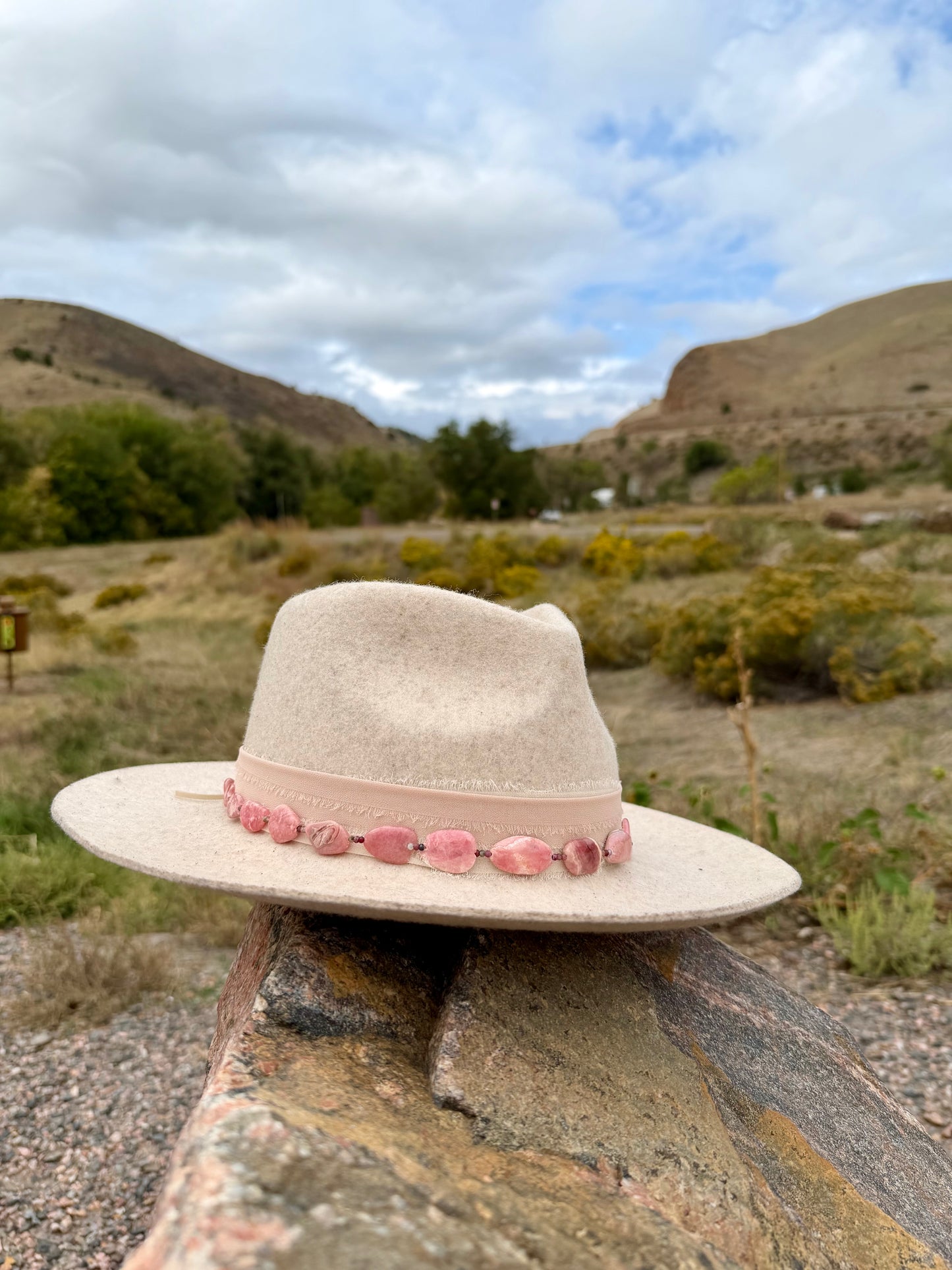 Rhodonite + Garnet Hat Band