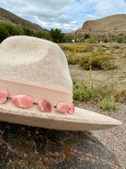 Rhodonite + Garnet Hat Band