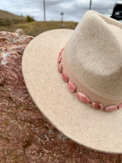 Rhodonite + Garnet Hat Band