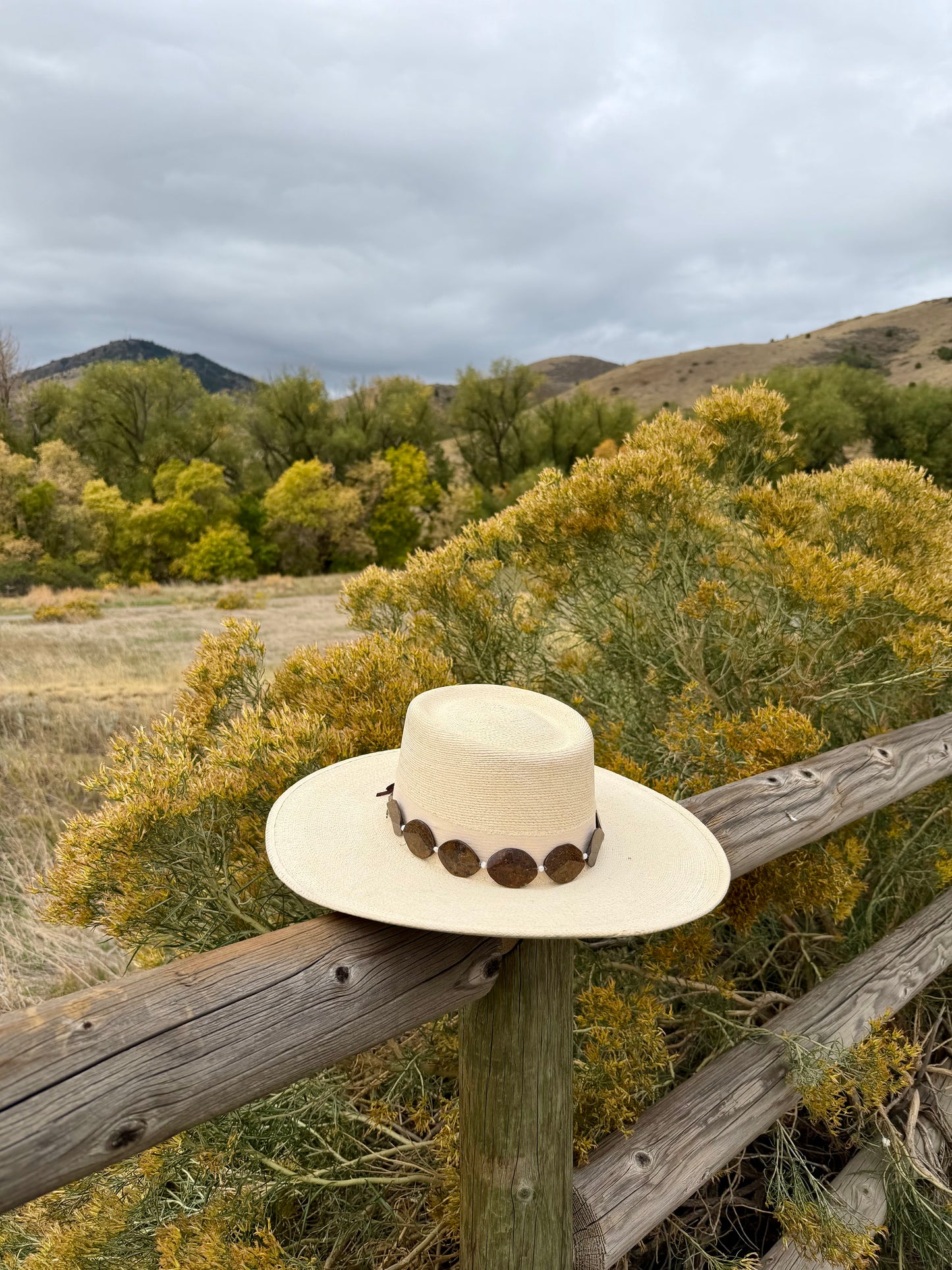 Bronzite + Pearl Hat Band