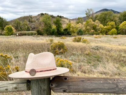 Agate + Rhodonite Hat Band