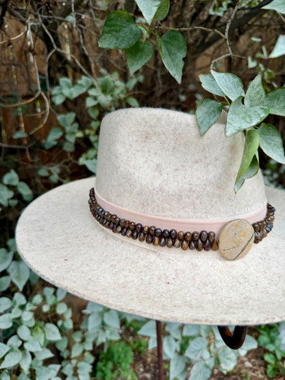 Dendritic Jasper + Bronzite Hat Band