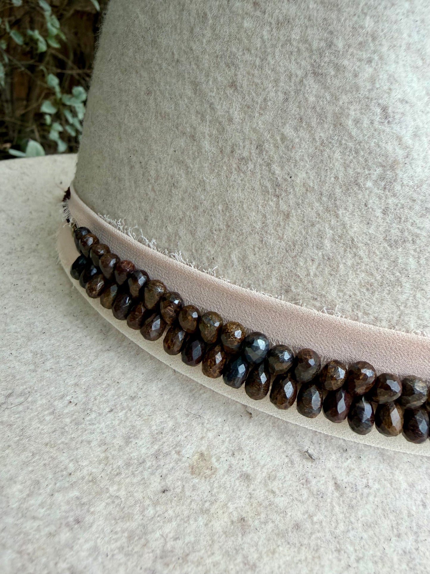 Dendritic Jasper + Bronzite Hat Band