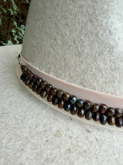 Dendritic Jasper + Bronzite Hat Band