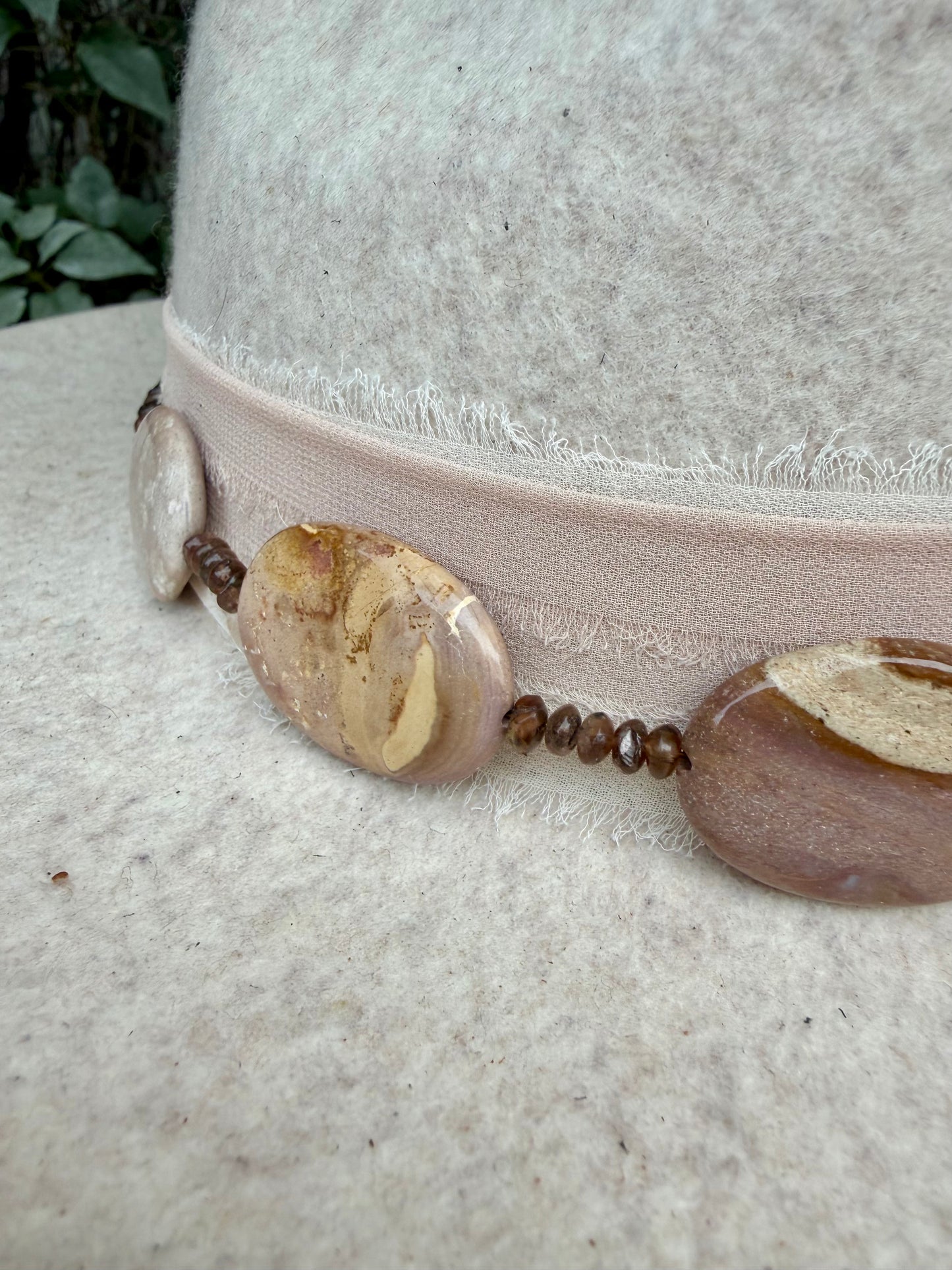 Jasper + Rutilated Quartz Hat Band