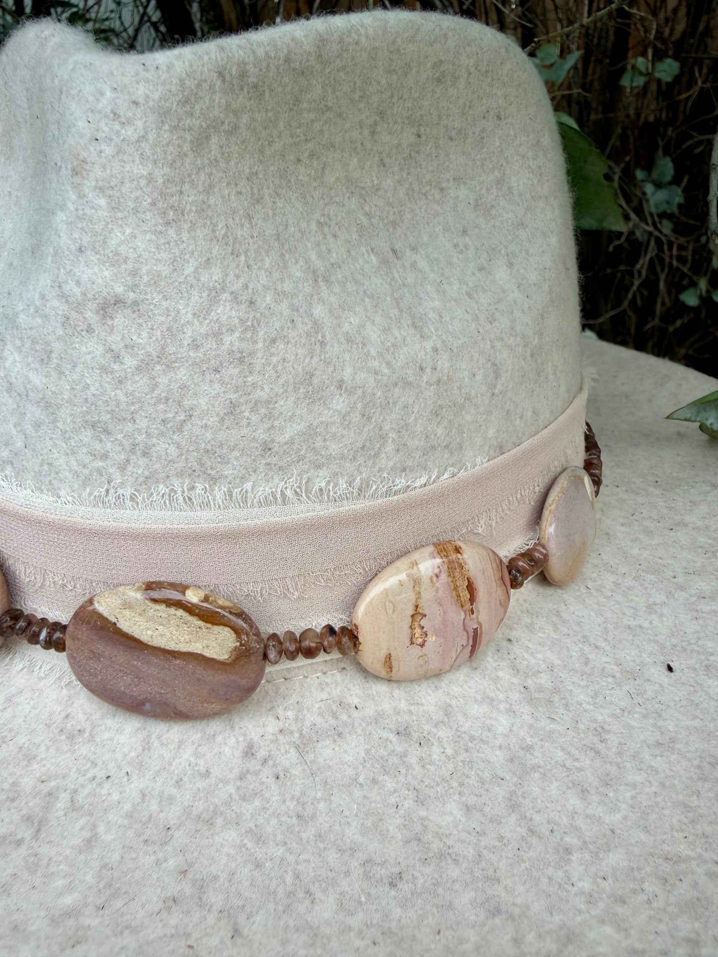 Jasper + Rutilated Quartz Hat Band