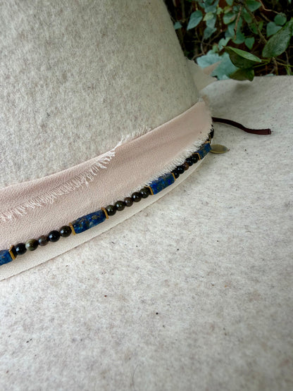 Lapis Lazuli + Bronzite Hat Band