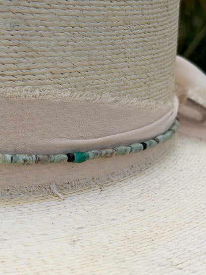 African Turquoise Jasper + Bronzite Hat Band