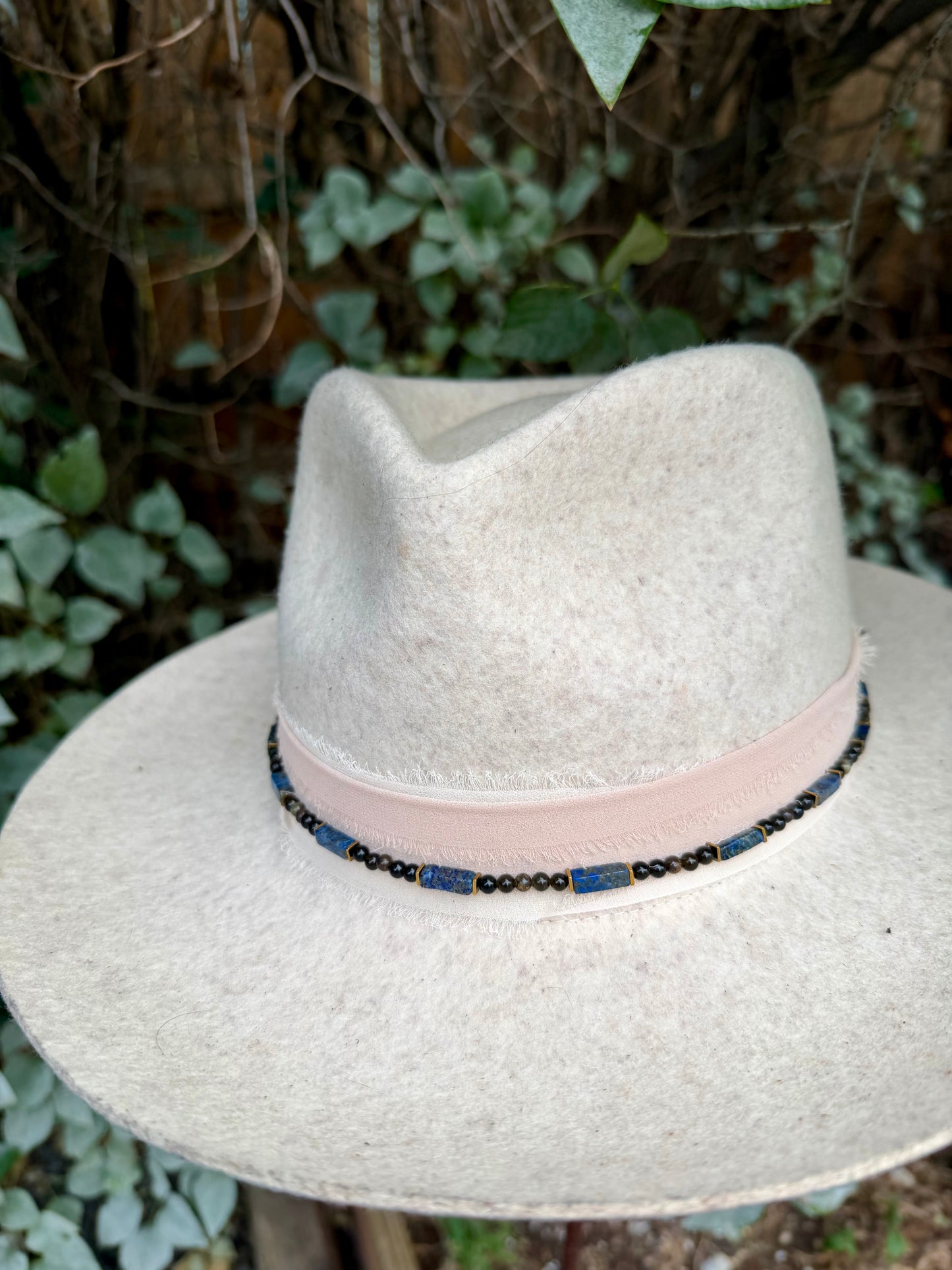 Lapis Lazuli + Bronzite Hat Band